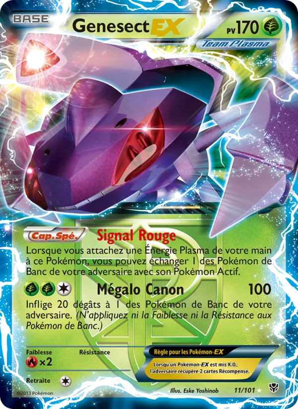 Carte Pokémon Genesect EX de l'extension Explosion Plasma