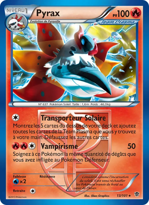 Carte Pokémon Pyrax de l'extension Explosion Plasma
