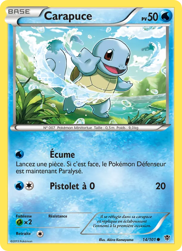 Carte Pokémon Carapuce de l'extension Explosion Plasma