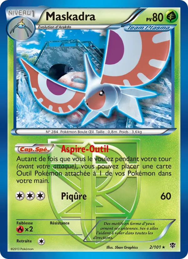 Carte Pokémon Maskadra de l'extension Explosion Plasma