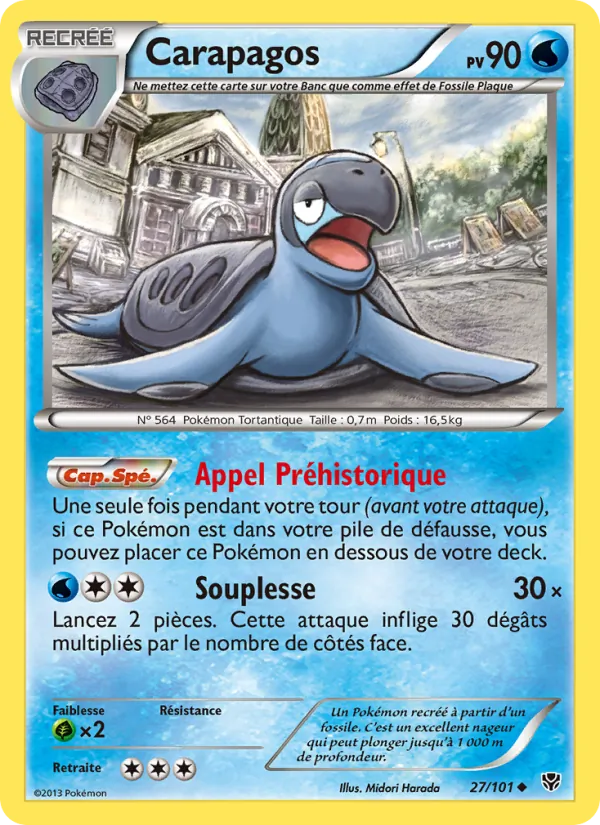 Carte Pokémon Carapagos de l'extension Explosion Plasma