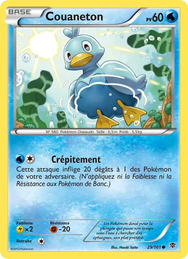 Carte Pokémon Couaneton de l'extension Explosion Plasma