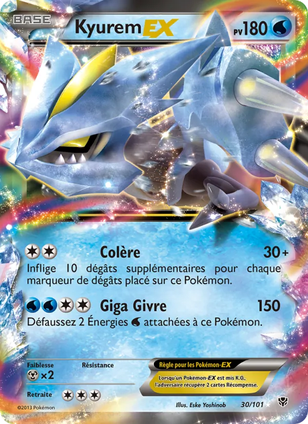 Carte Pokémon Kyurem EX de l'extension Explosion Plasma
