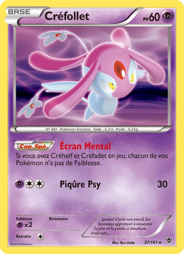 Carte Pokémon Créfollet de l'extension Explosion Plasma
