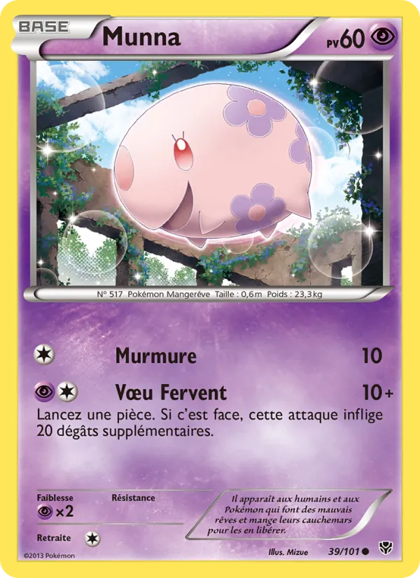 Carte Pokémon Munna de l'extension Explosion Plasma