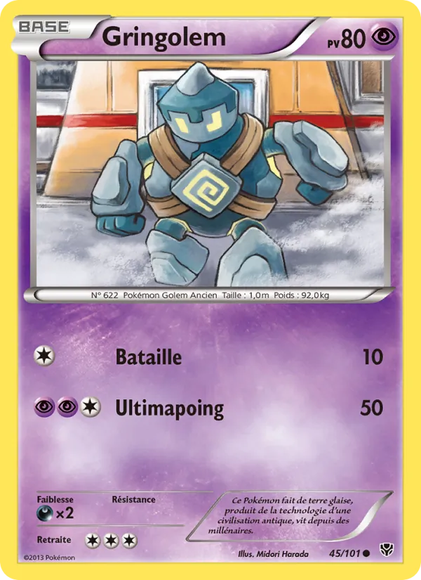 Carte Pokémon Gringolem de l'extension Explosion Plasma