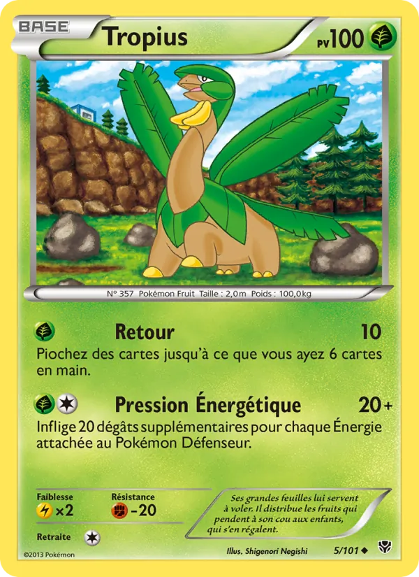 Carte Pokémon Tropius de l'extension Explosion Plasma