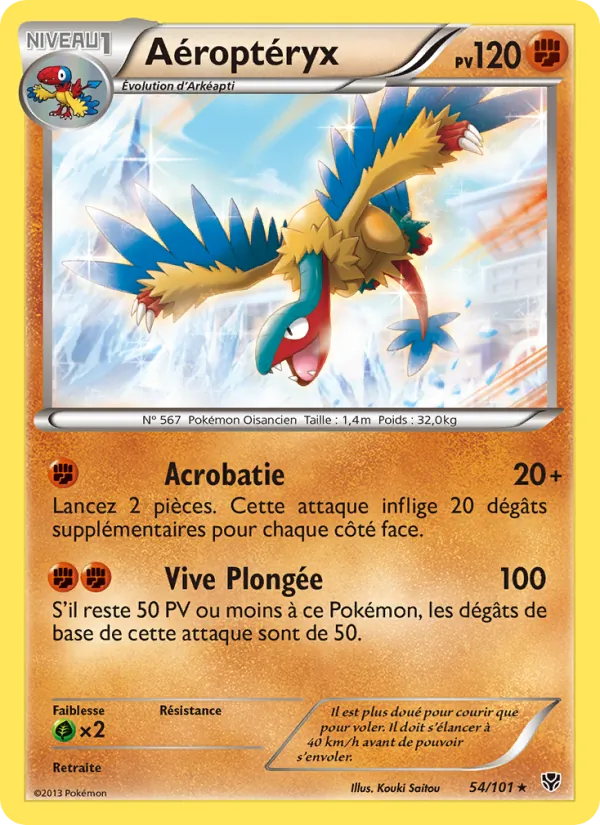 Carte Pokémon Aéroptéryx de l'extension Explosion Plasma