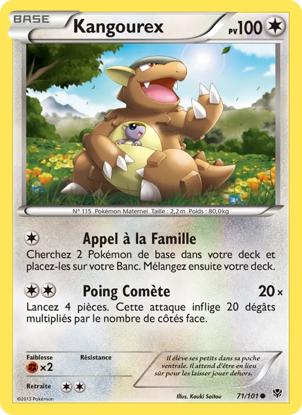 Carte Pokémon Kangourex de l'extension Explosion Plasma