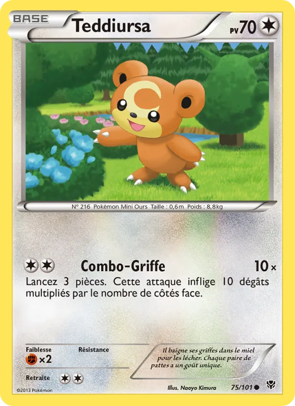Carte Pokémon Teddiursa de l'extension Explosion Plasma