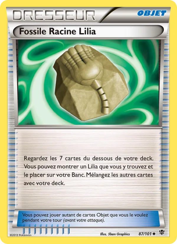 Carte Pokémon Fossile Racine Lilia de l'extension Explosion Plasma