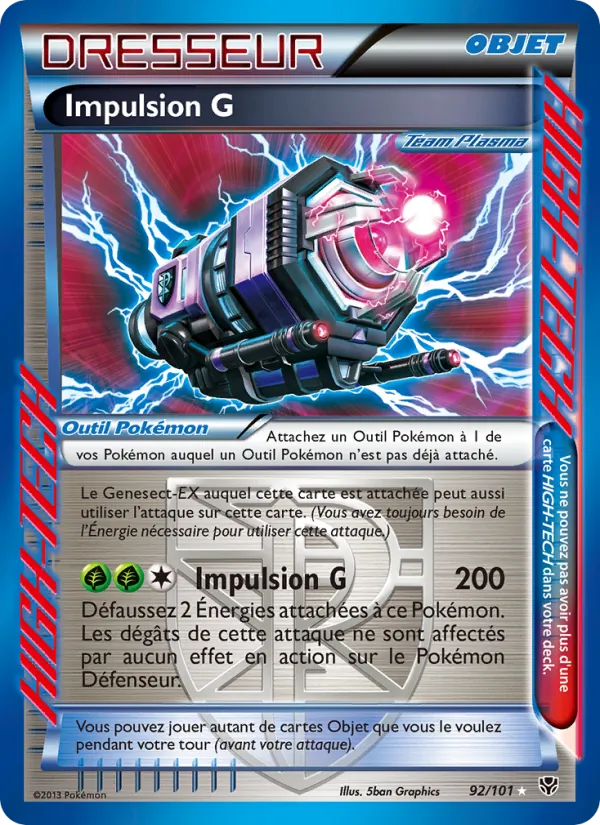 Carte Pokémon Impulsion G de l'extension Explosion Plasma