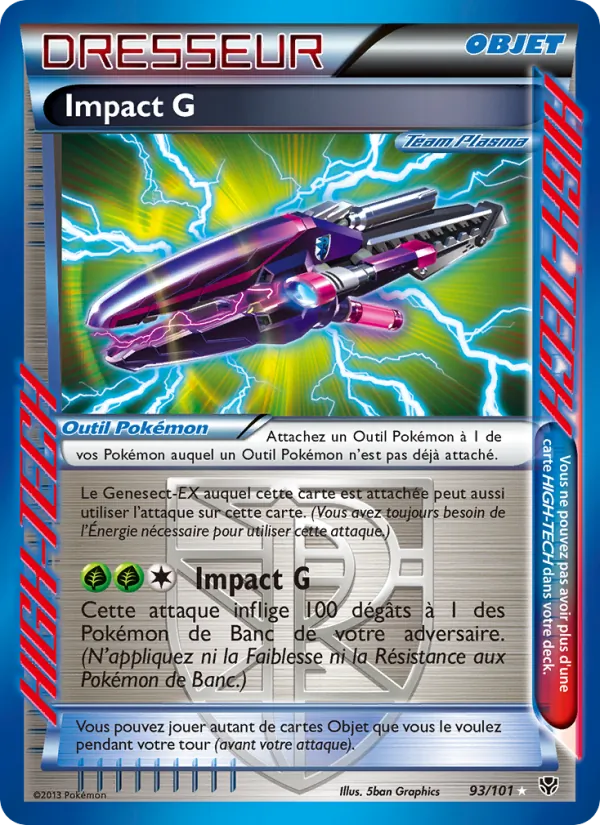 Carte Pokémon Impact G de l'extension Explosion Plasma