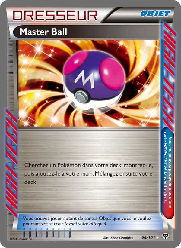 Carte Pokémon Master Ball de l'extension Explosion Plasma