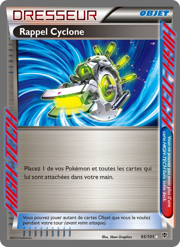 Carte Pokémon Rappel Cyclone de l'extension Explosion Plasma