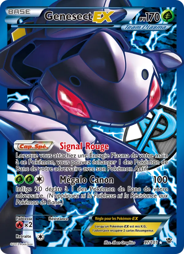 Carte Pokémon Genesect EX de l'extension Explosion Plasma