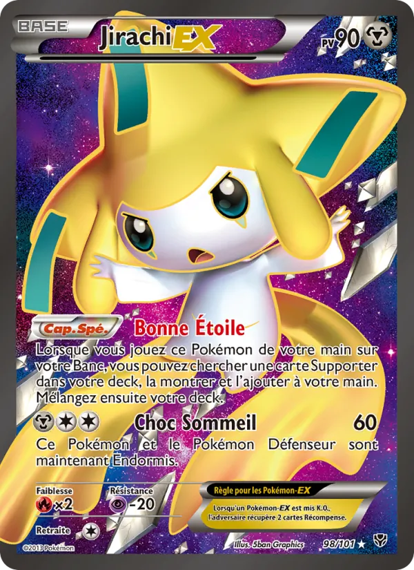 Carte Pokémon Jirachi EX de l'extension Explosion Plasma