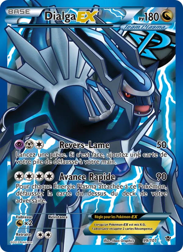 Carte Pokémon Dialga EX de l'extension Explosion Plasma