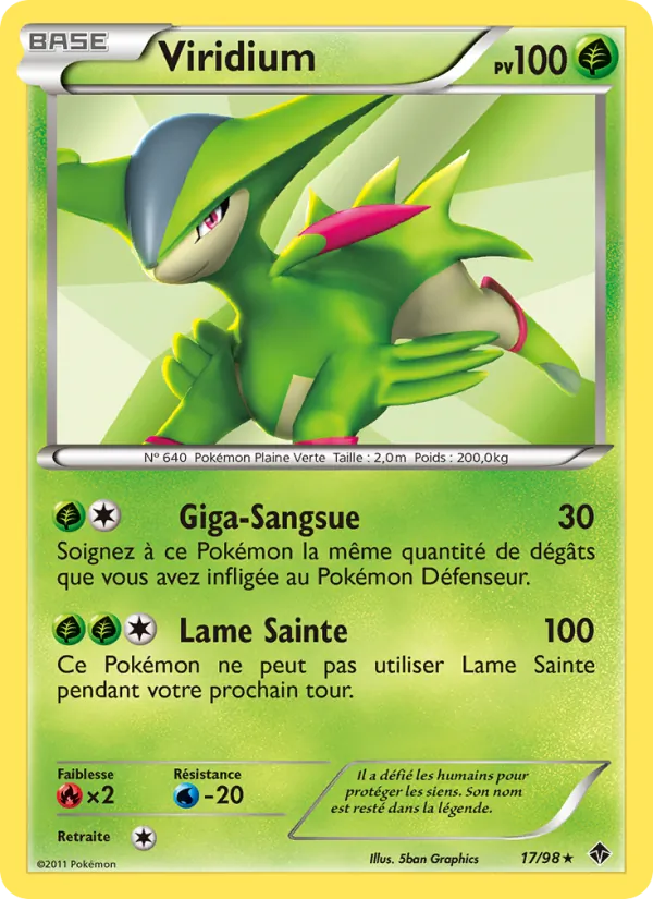Carte Pokémon Viridium de l'extension Pouvoirs Émergents