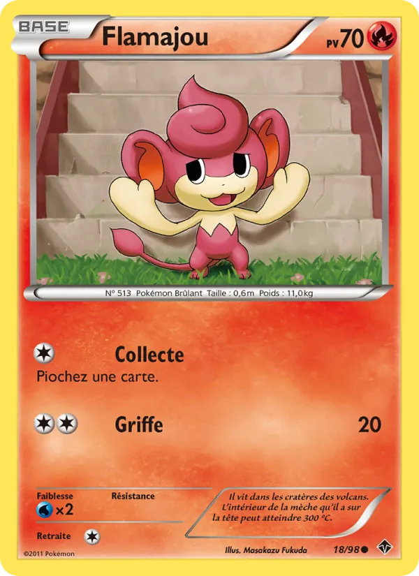 Carte Pokémon Flamajou de l'extension Pouvoirs Émergents