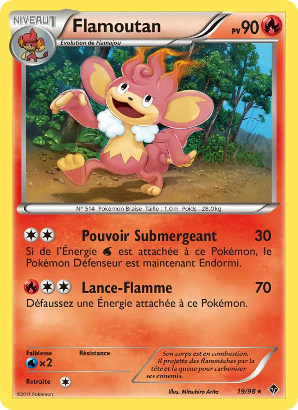 Carte Pokémon Flamoutan de l'extension Pouvoirs Émergents
