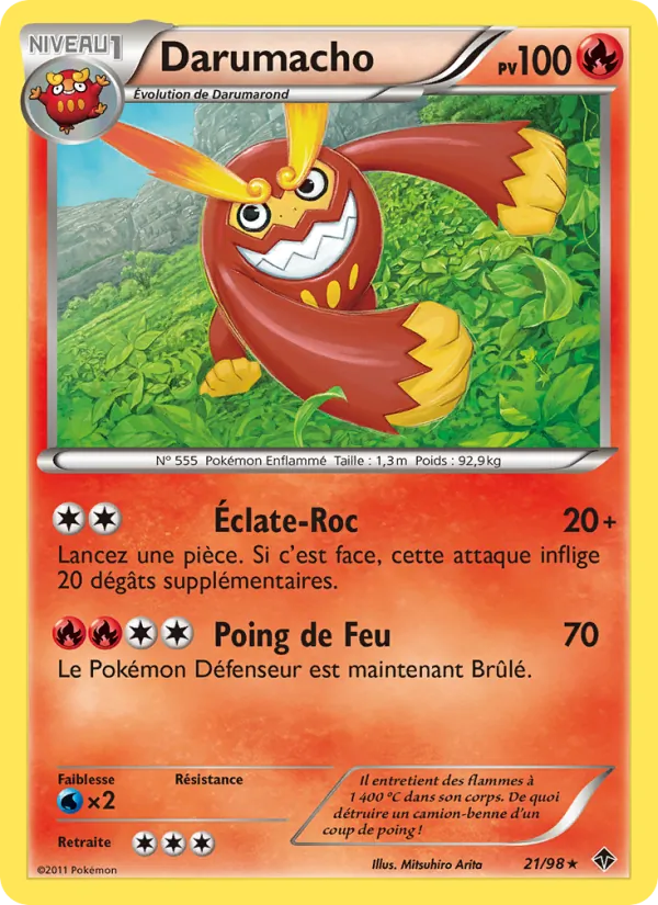 Carte Pokémon Darumacho de l'extension Pouvoirs Émergents