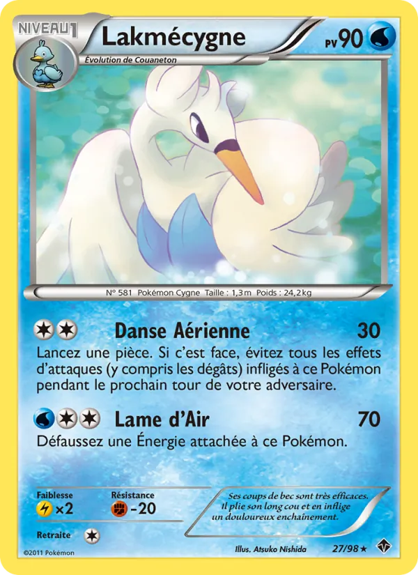 Carte Pokémon Lakmécygne de l'extension Pouvoirs Émergents