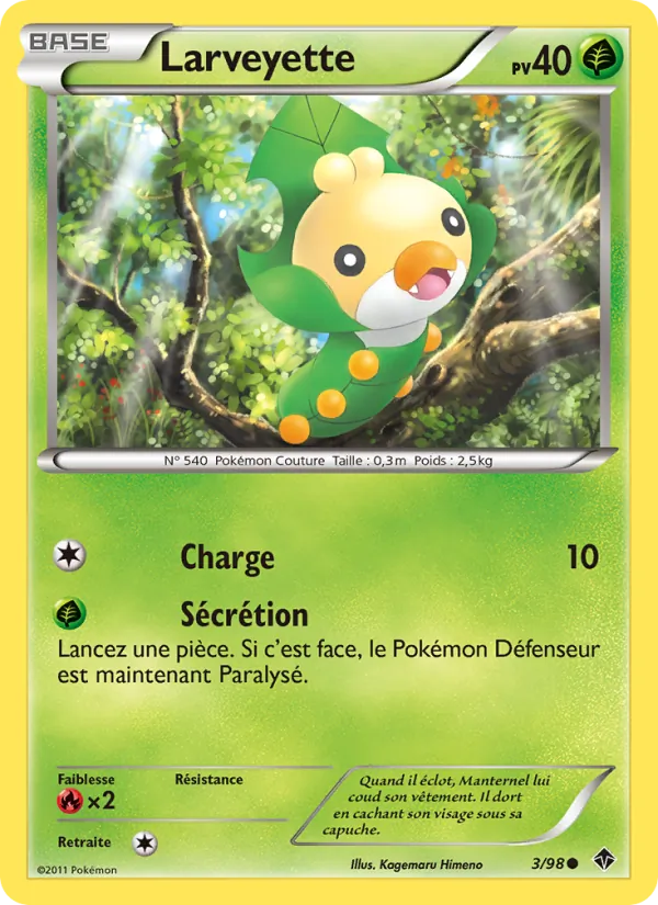 Carte Pokémon Larveyette de l'extension Pouvoirs Émergents