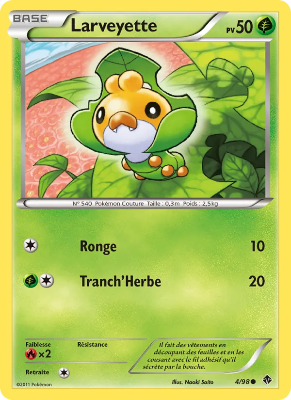 Carte Pokémon Larveyette de l'extension Pouvoirs Émergents