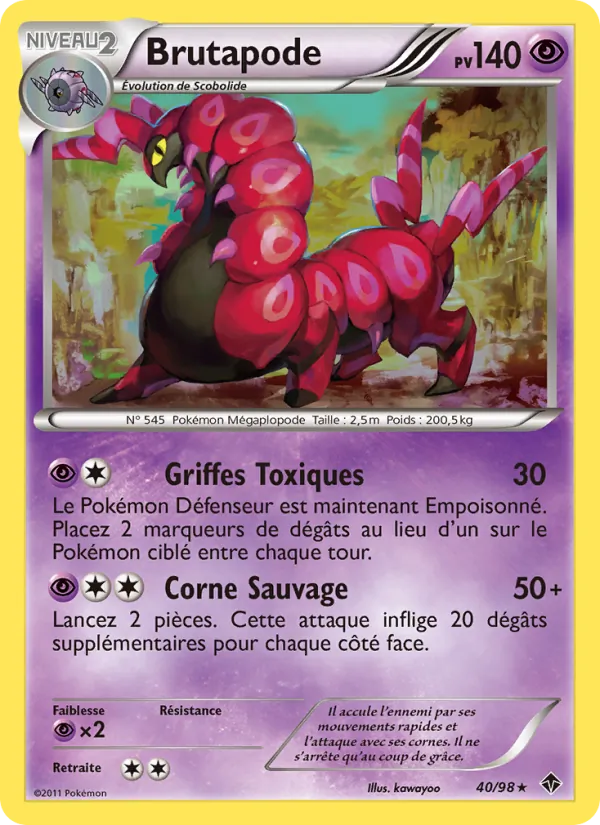 Carte Pokémon Brutapode de l'extension Pouvoirs Émergents