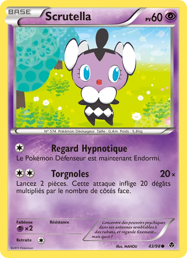 Carte Pokémon Scrutella de l'extension Pouvoirs Émergents