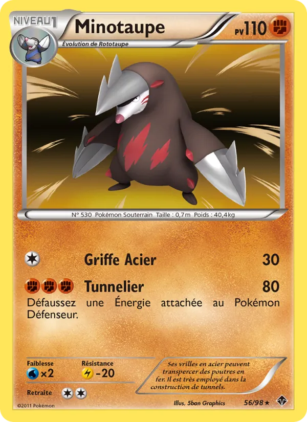 Carte Pokémon Minotaupe de l'extension Pouvoirs Émergents