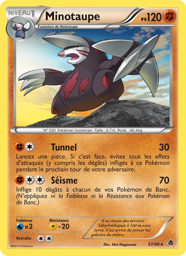 Carte Pokémon Minotaupe de l'extension Pouvoirs Émergents
