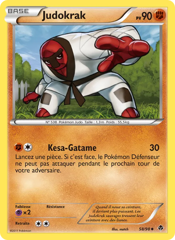 Carte Pokémon Judokrak de l'extension Pouvoirs Émergents