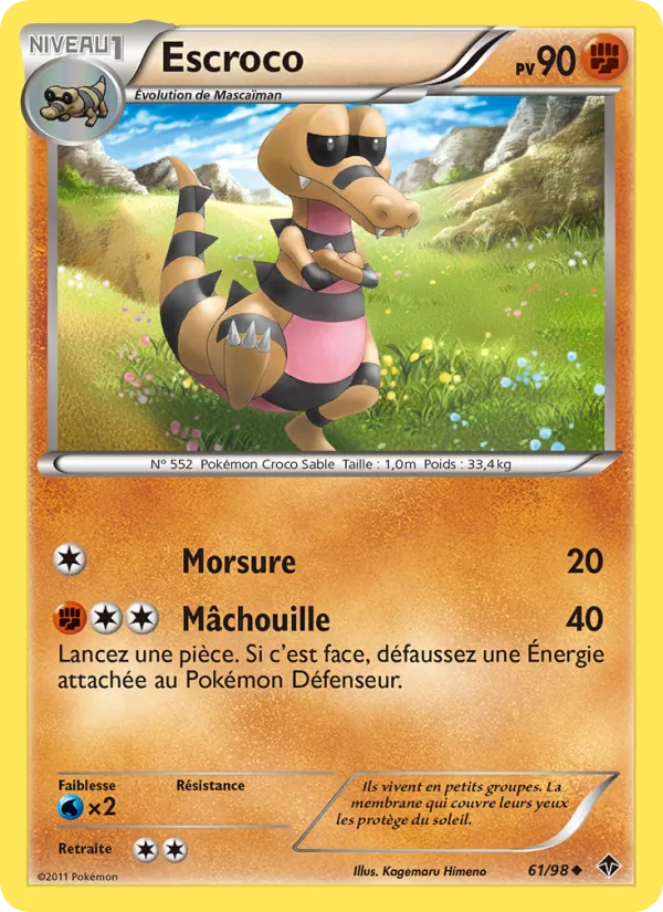 Carte Pokémon Escroco de l'extension Pouvoirs Émergents