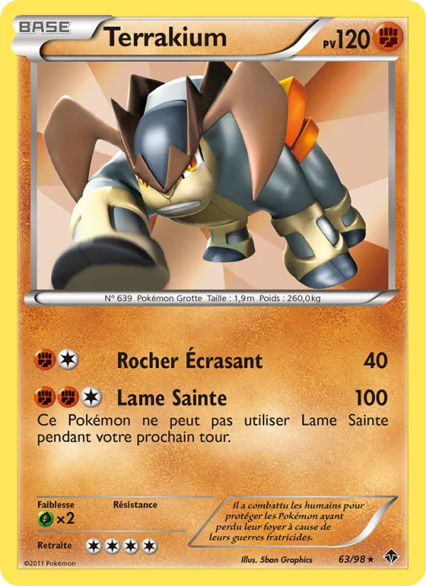Carte Pokémon Terrakium de l'extension Pouvoirs Émergents