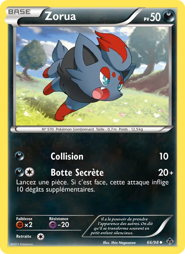 Carte Pokémon Zorua de l'extension Pouvoirs Émergents