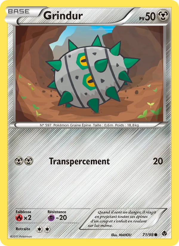 Carte Pokémon Grindur de l'extension Pouvoirs Émergents