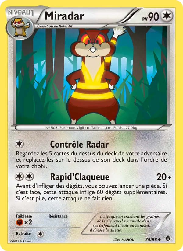 Carte Pokémon Miradar de l'extension Pouvoirs Émergents