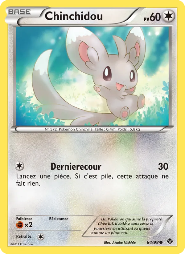 Carte Pokémon Chinchidou de l'extension Pouvoirs Émergents