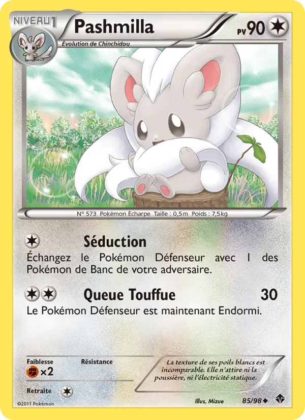 Carte Pokémon Pashmilla de l'extension Pouvoirs Émergents
