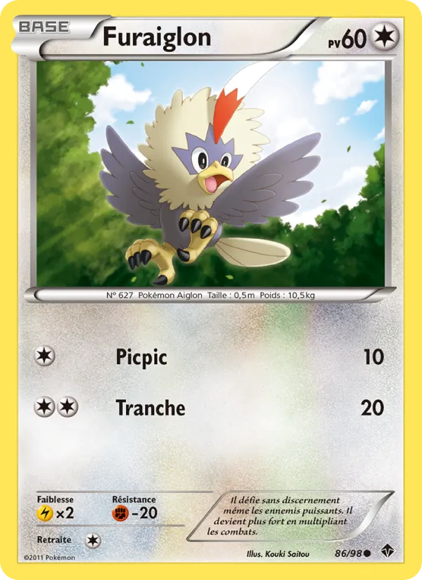 Carte Pokémon Furaiglon de l'extension Pouvoirs Émergents