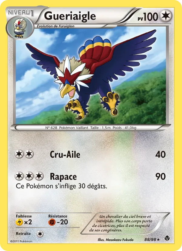 Carte Pokémon Gueriaigle de l'extension Pouvoirs Émergents