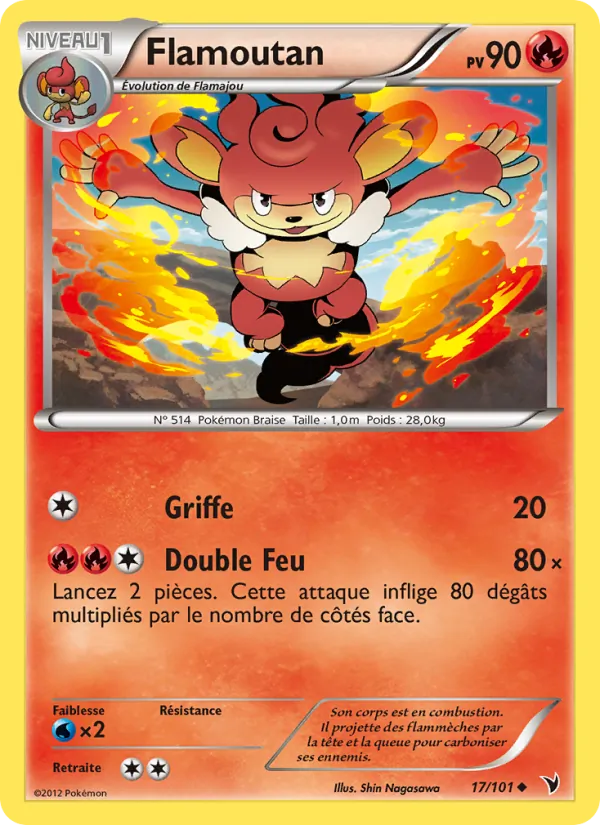 Carte Pokémon Flamoutan de l'extension Nobles Victoires