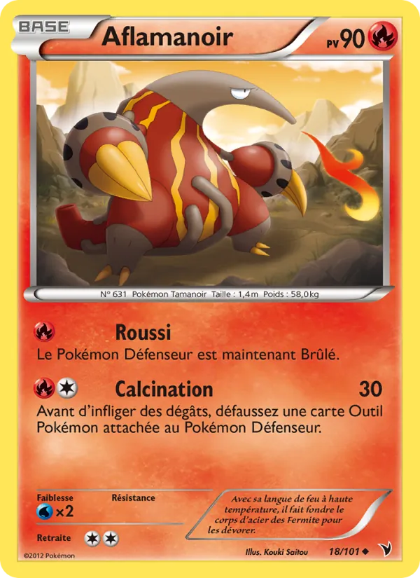 Carte Pokémon Aflamanoir de l'extension Nobles Victoires