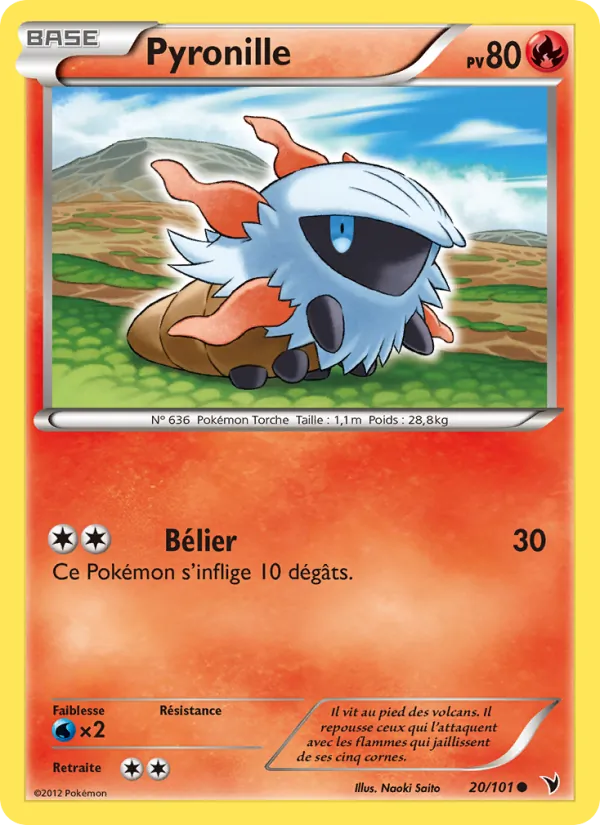 Carte Pokémon Pyronille de l'extension Nobles Victoires