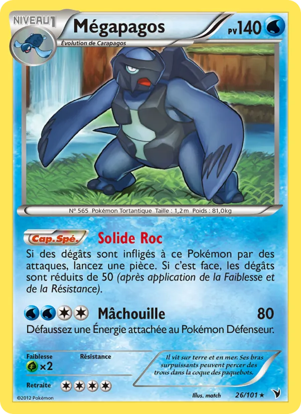 Carte Pokémon Mégapagos de l'extension Nobles Victoires