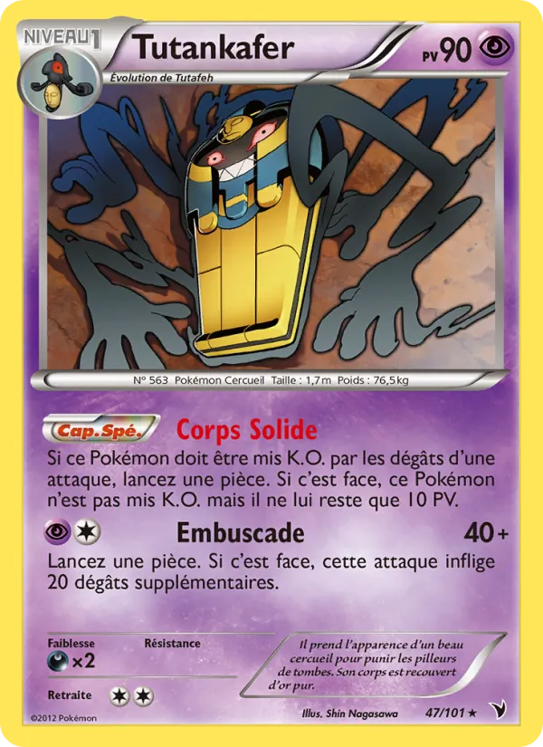 Carte Pokémon Tutankafer de l'extension Nobles Victoires