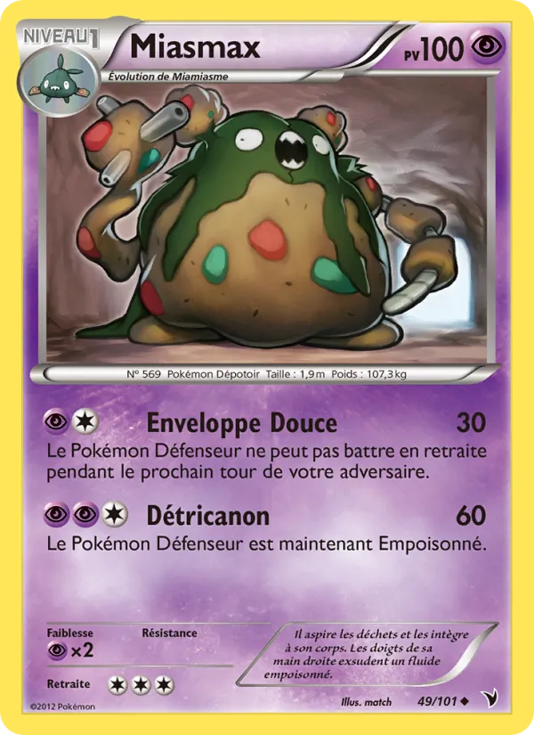 Carte Pokémon Miasmax de l'extension Nobles Victoires