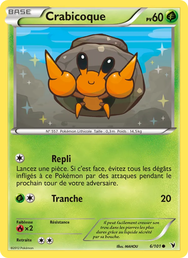 Carte Pokémon Crabicoque de l'extension Nobles Victoires